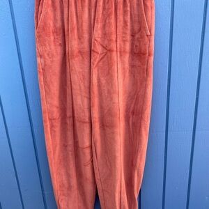 Flirtitude Coral Velour Track Pants